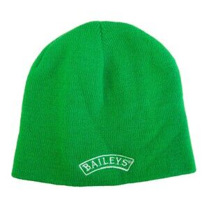 New BAILEYS Irish Cream Men's Green Knit Beanie Ski Hat (Adult One Size) Liquor